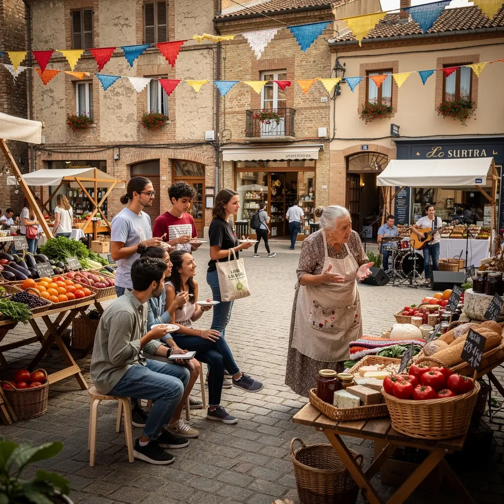 Bunte Obstkörbe mit lokalem Obst, bereit für die Verarbeitung in der Küche.