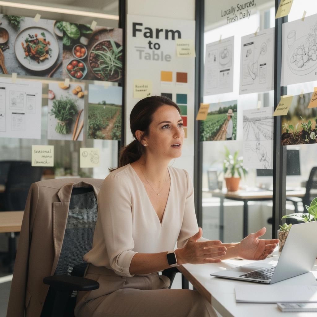 Ein Bauernmarkt mit Ständen, die frische Kräuter, Gemüse und handgemachte Produkte anbieten.